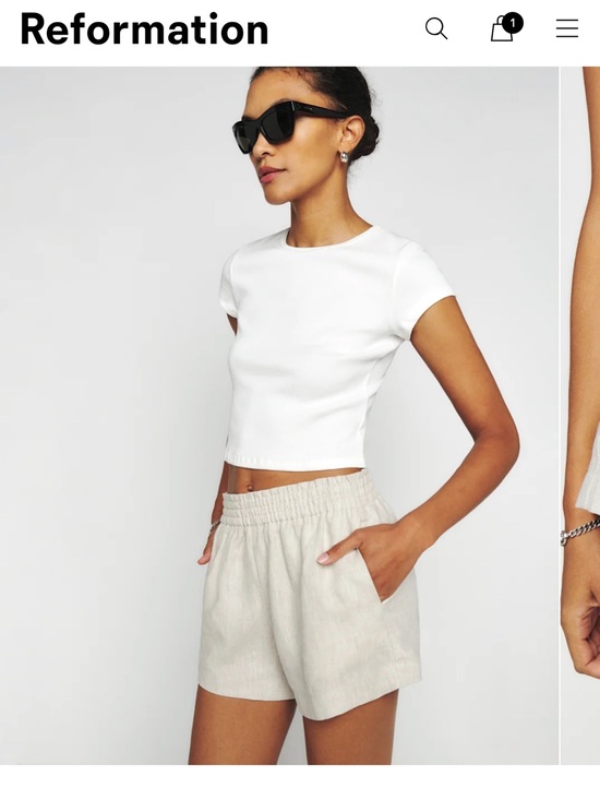 Reformation Pants - Reformation Mila Linen Shorts
